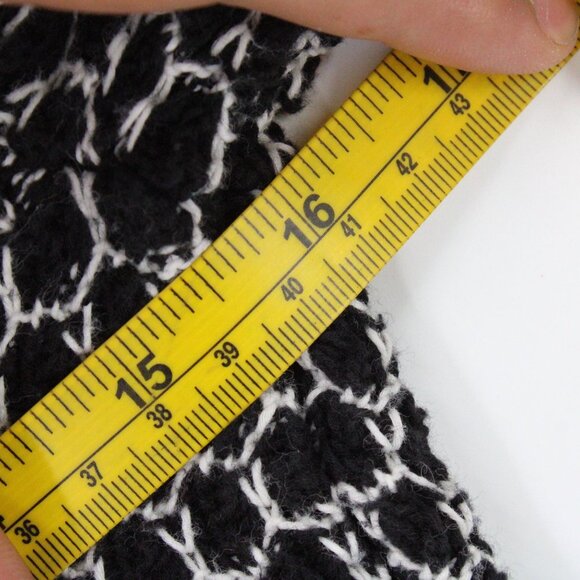 Charlie & Robin Cardigan Sweater Womens Black & White Knit One Button Front XS - Picture 10 of 11